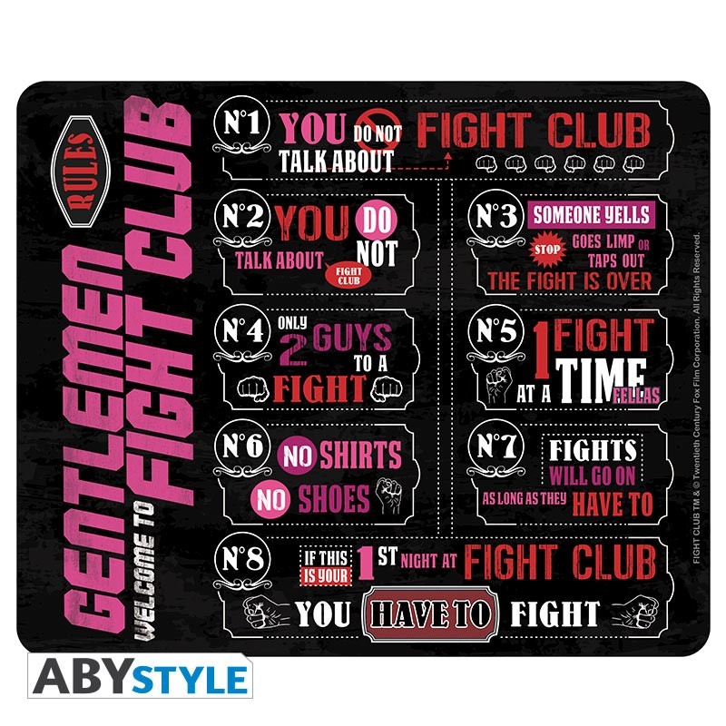 Tapis de souris - Les règles du Fight Club - Fight Club