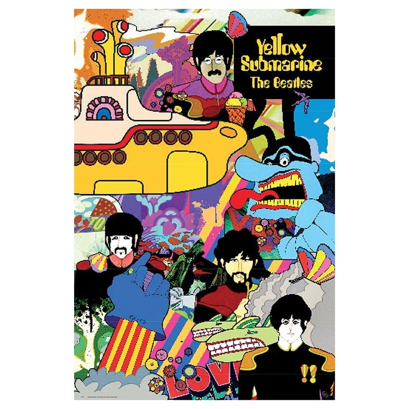 Poster - The Beatles - Yellow Submarine - roulé filmé (91.5x61)