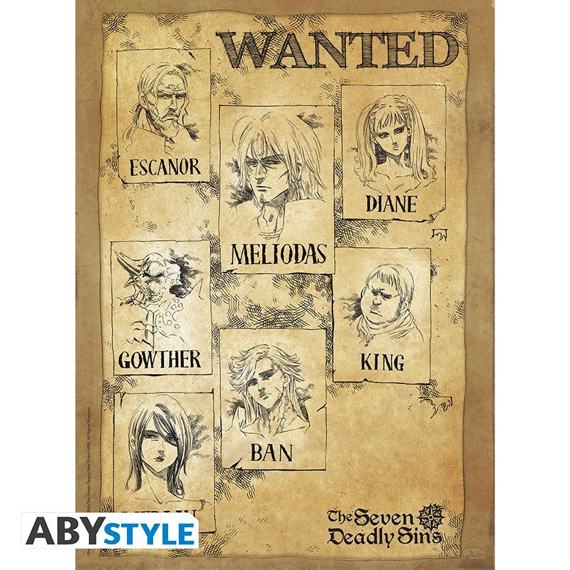 Poster - Seven Deadly Sins - Wanted (52x35)