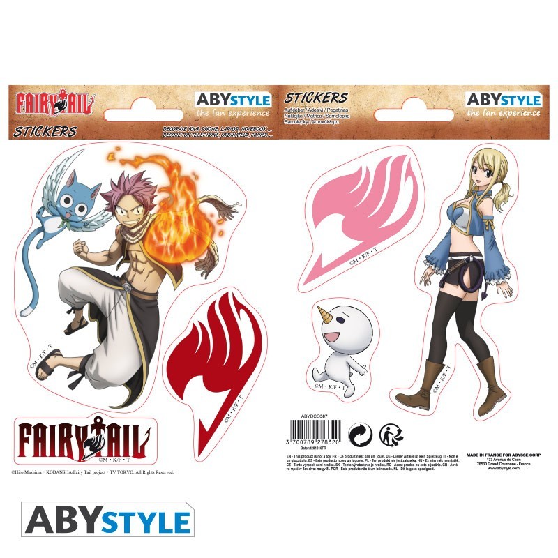 Autocollants - Natsu et Lucy - Fairy Tail