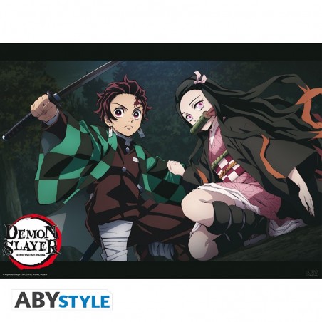 Poster - Tanjiro et Nezuko prêts au combat - Demon Slayer