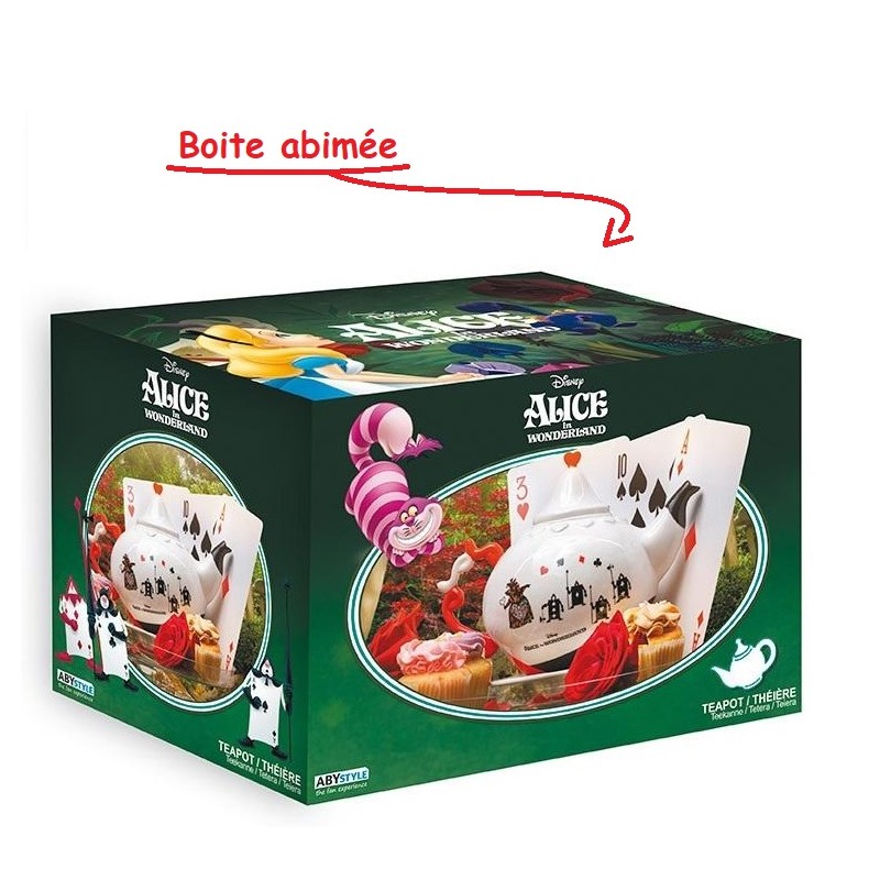 Produit abîmé - Théière - Alice au Pays des Merveilles - Reine de Coeur