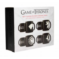 Set de 4 mugs - House Emblems - Game Of Thrones 