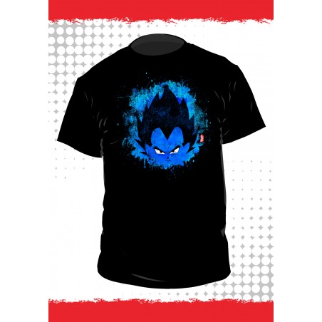 T-shirt Dragon Ball - Vegeta - Fond Noir - L Homme 