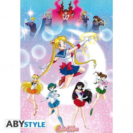 Poster - SAILOR MOON - "Moonlight power" roulé filmé (98x68)