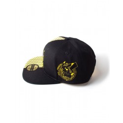 Casquette Snapback - Block Pikachu (Noir/Jaune) - Pokemon - U Unisexe 