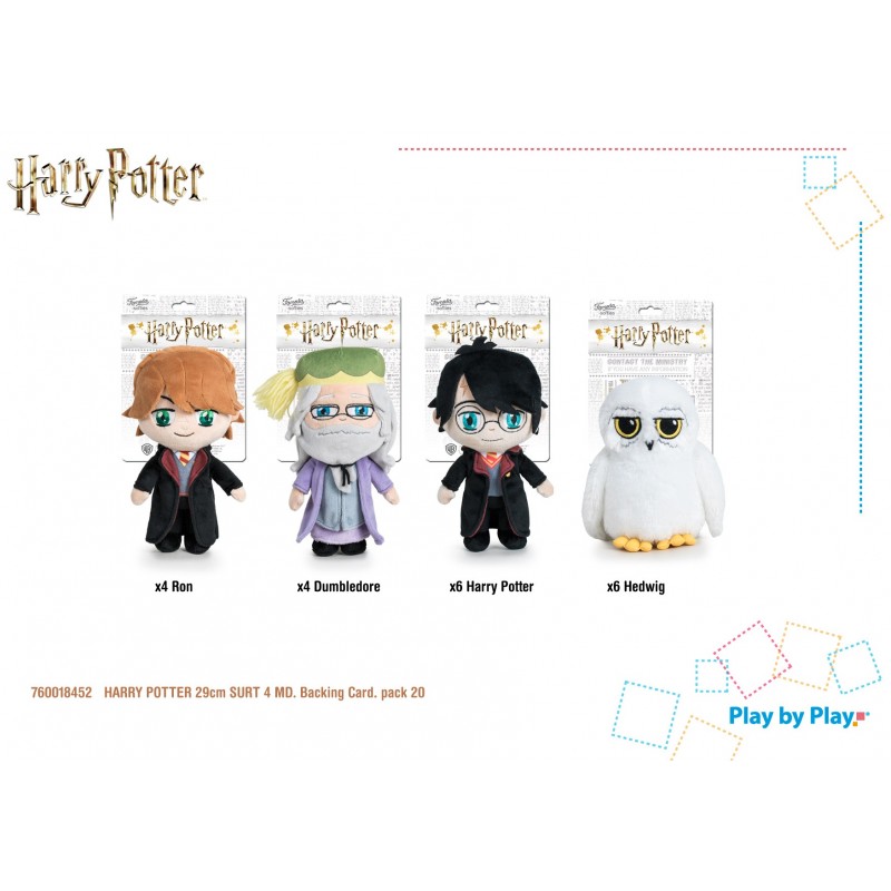 Peluche - Harry Potter / Ron Weasley / Dumbeldore / Hedwig - Harry Potter - Assortiment 4 pcs