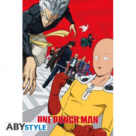 Poster - One Punch Man - Artwork Saison 2 - roulé filmé (91.5x61)