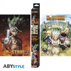 Set 2 Chibi Poster - Dr. Stone - Groupe et Artwork