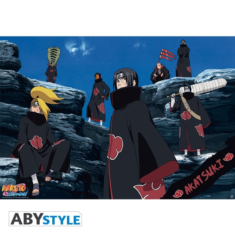 Poster - Membres de l'Akatsuki - Naruto Shippuden - Roulé et filmé