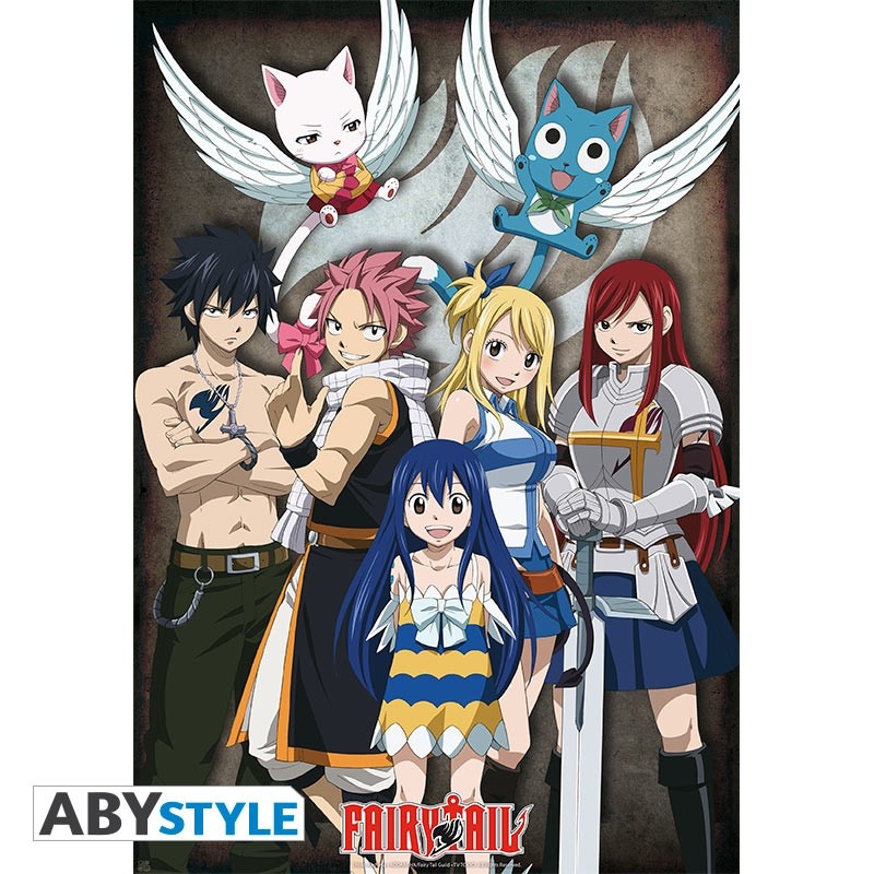 Poster - Equipe Natsu - Fairy Tail - Roulé et filmé