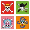 Set de 4 Dessous de Verre - Skulls - One Piece