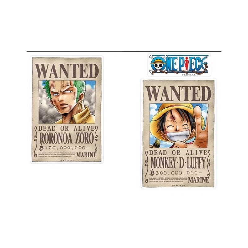 Stickers - Wanted Luffy / Zoro - One Piece