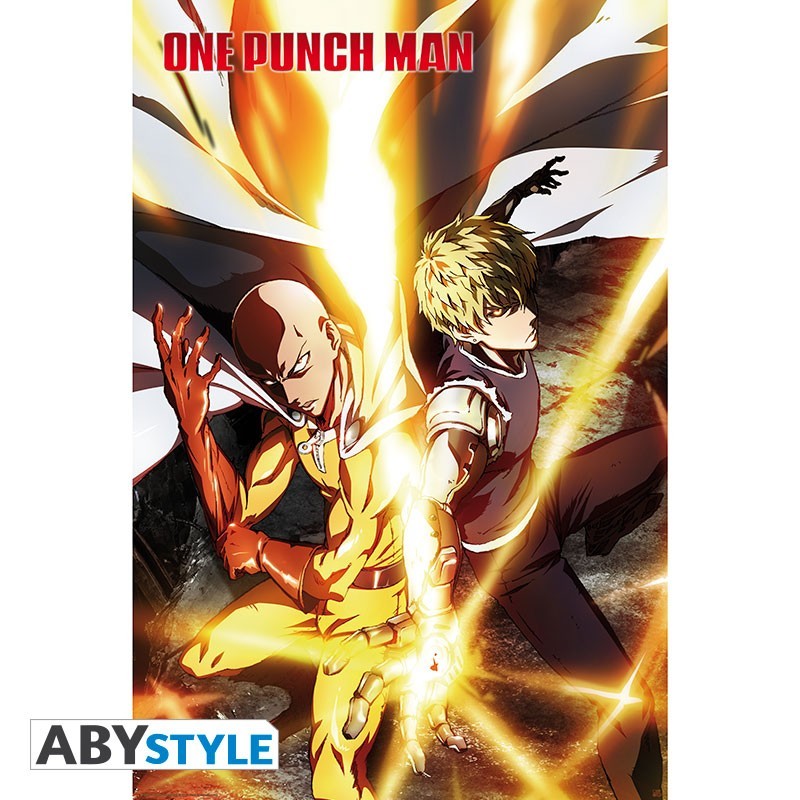 Poster roulé - Saitama et Genos - One Punch Man - 91.5x61cm