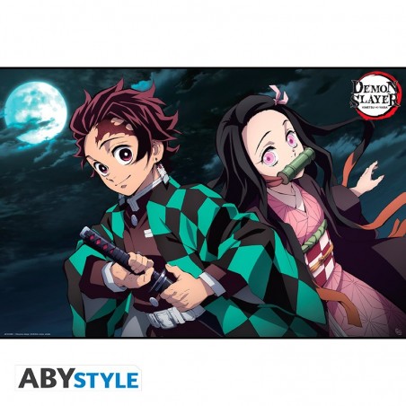 Poster - Tanjiro et Nezuko - Demon Slayer - Roulé et filmé