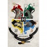 Poster - Emblème des Maisons - Harry Potter - Roulé et filmé