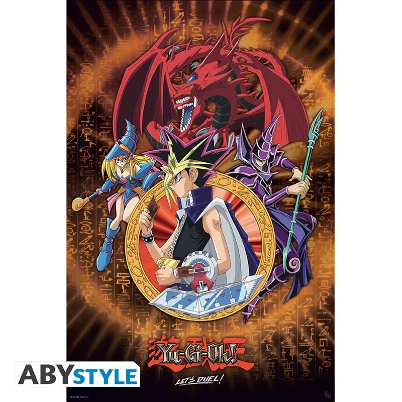 Poster - Yugi Slifer et Magiciens - Yu-Gi-Oh - Roulé et filmé