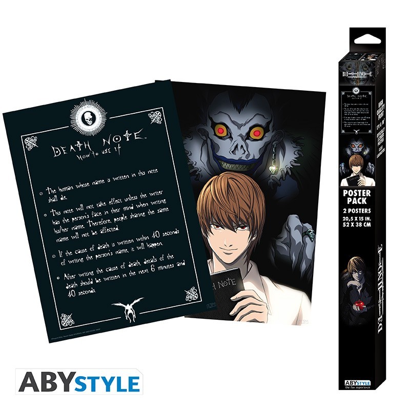Set 2 Chibi Poster - Light et Death Note - Death Note
