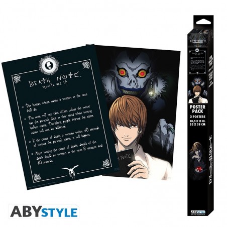 Set 2 Chibi Poster - Light et Death Note - Death Note