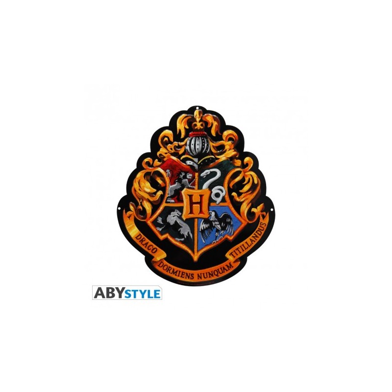 Plaque Métallique - Hogwarts Crest - Harry Potter (28x38)