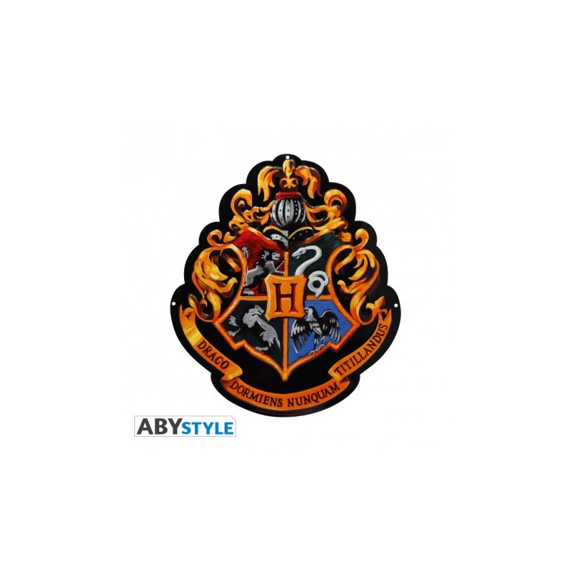 Plaque Métallique - Hogwarts Crest - Harry Potter (28x38)