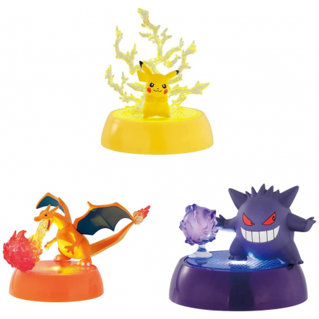 Figurine - Pokemon - Capsule Toy - Pikachu, Dracaufeu, Ectoplasma