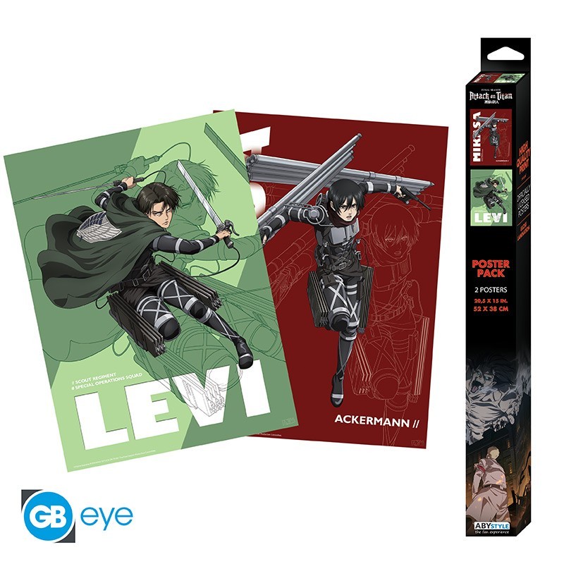 Set 2 Chibi Poster - Set 1 - Attack on Titans