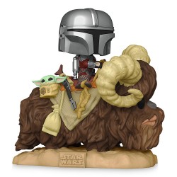 Mando on Bantha w/Child in Bag - Star Wars : the Mandalorian (416) - POP Movie - Deluxe 