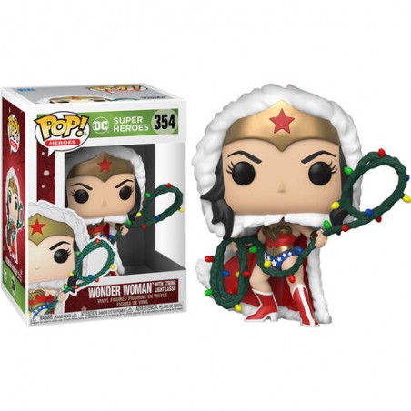 Wonder Woman w/ Lights Lasso - DC Comics Holiday (354) - POP DC Comics