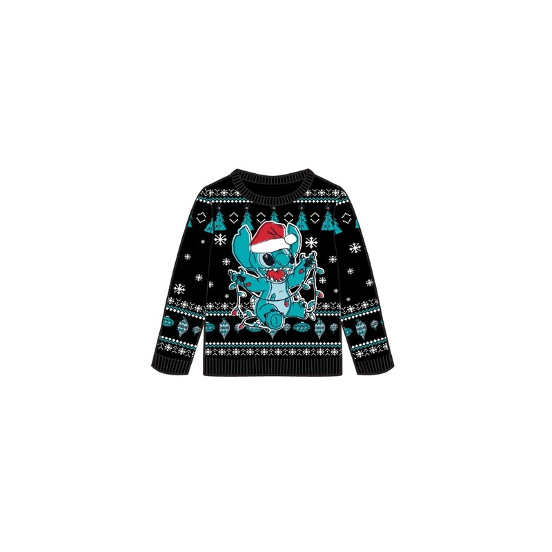 Pull de Noël - Enfant - Lilo et Stitch - Stitch Noël - Unisexe 14 - 15 