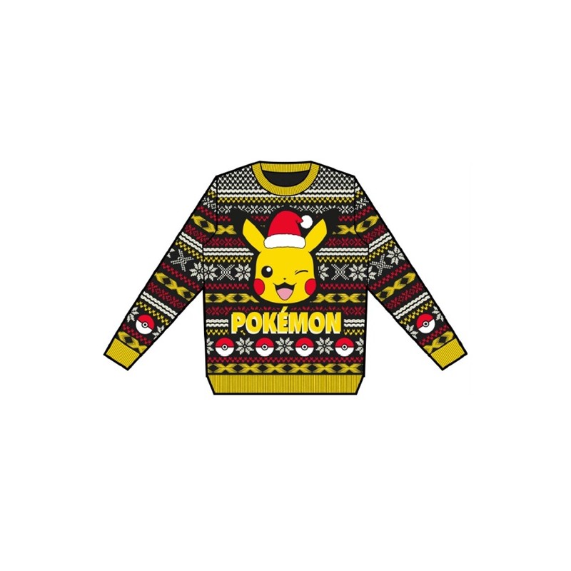 Pull de Noël - Enfant - Pokemon - Pikachu Noël - Unisexe 12 - 13 