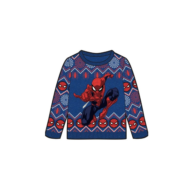 Pull de Noël - Enfant - Spiderman - Spiderman et toiles - Unisexe 9 - 11 