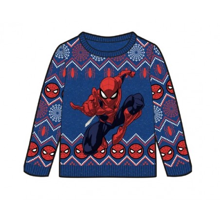 Pull de Noël - Enfant - Spiderman - Spiderman et toiles - Unisexe 9 - 11 