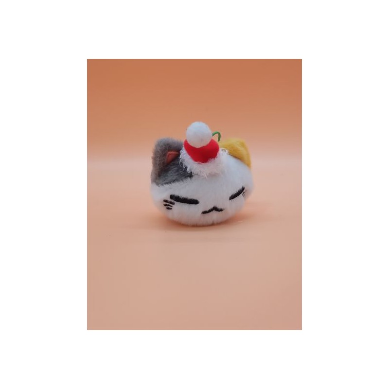 Nemuneko - Bonnet de Noël Blanc et Gris - Coll. Noël