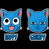 T-shirt - okiWoki - Happy Grumpy - Fairy Tail - Fond Noir - L Homme 