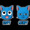 T-shirt - okiWoki - Happy Grumpy - Fairy Tail - Fond Noir - L Homme 
