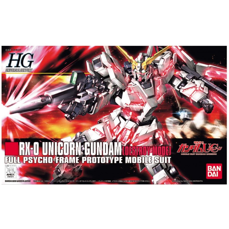 High Grade - RX-0 Unicorn Destroy Mode - Gundam : UC
