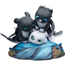 Dart et Pouncer et Ruffrunner - How to train your Dragon - Statue