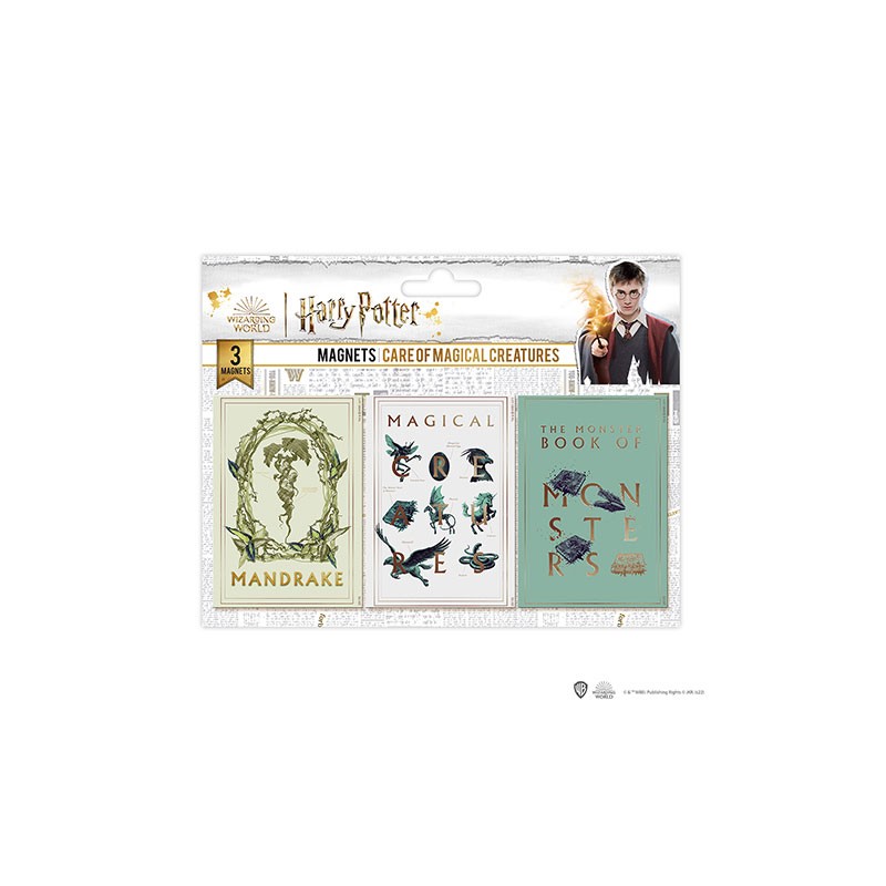 Pack de 3 aimants - Harry Potter - Soins aux Créatures magiques