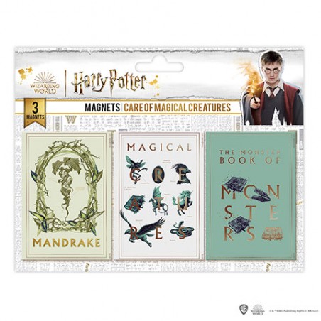 Pack de 3 aimants - Harry Potter - Soins aux Créatures magiques