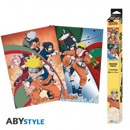 Set 2 Chibi Poster - Equipe 7 - Naruto