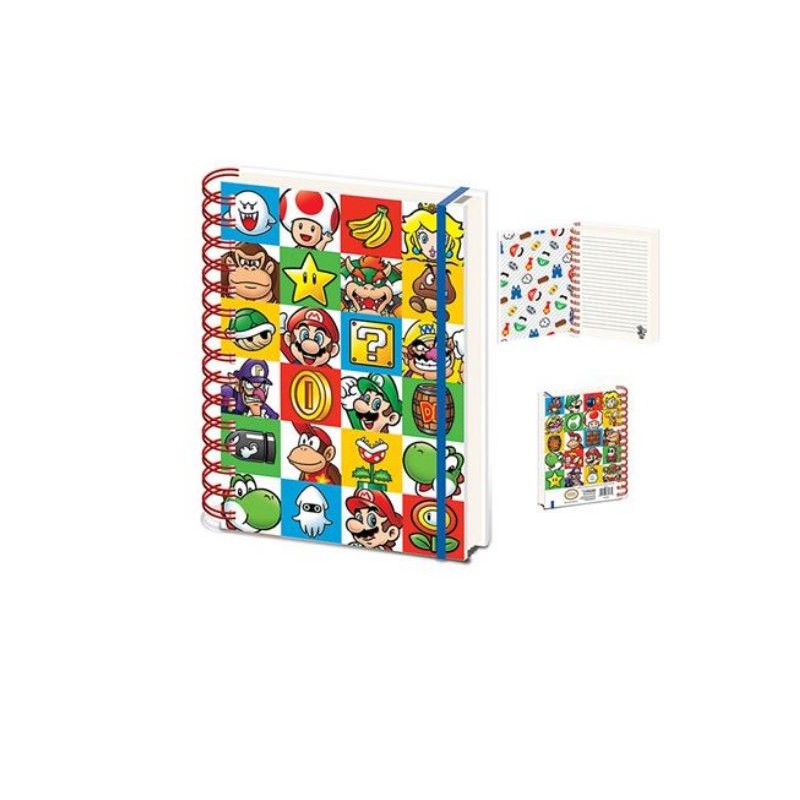 Carnet de Note Spirale - Colour Block - Super Mario
