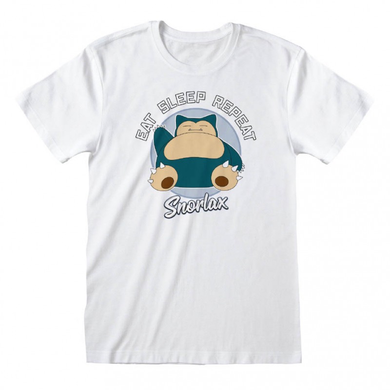 T-shirt - Pokemon - Ronflex Eat Sleep Repeat - M Unisexe 