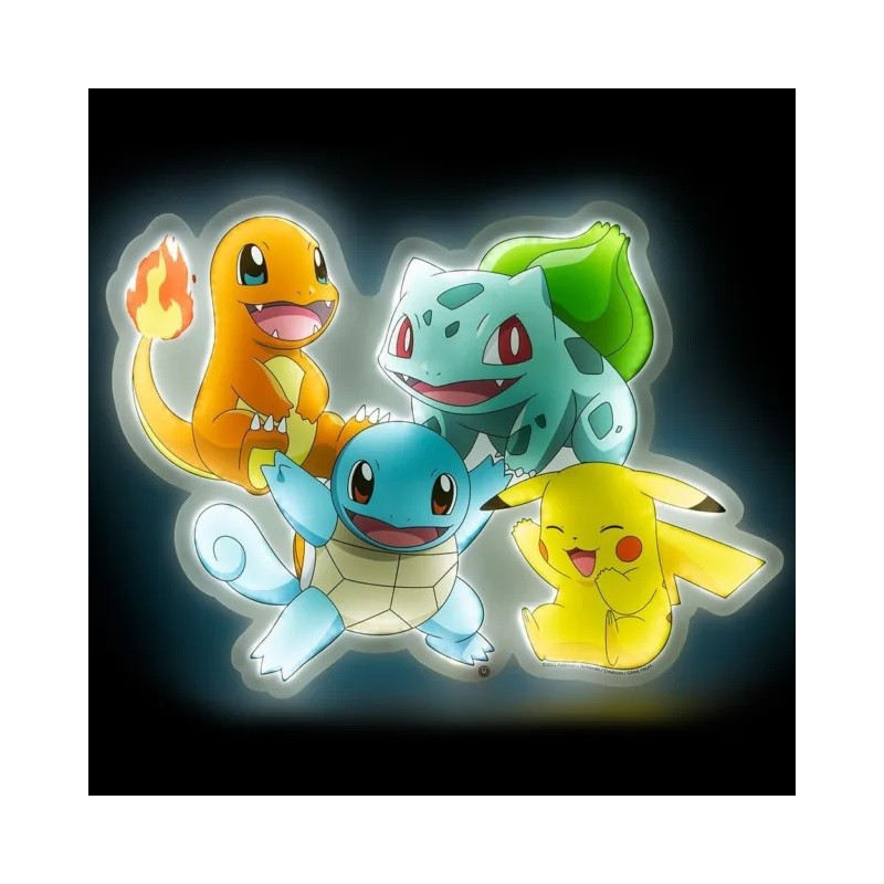 Lampe LED murale - Starter 1ère génération - Pokemon