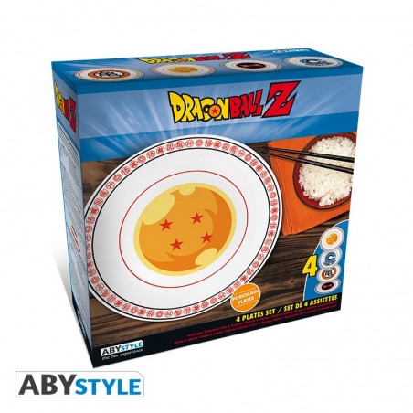 Assiettes - Emblèmes - Dragon Ball - set de 4 assiettes