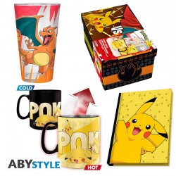 Gift Pack Premium - Pikachu - Verre XXL + Mug HC + Cahier - Pokemon