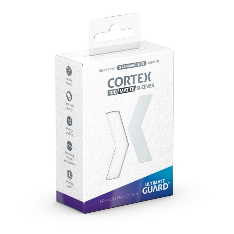 Protèges Cartes 100 pièces - Cortex - Standard - Blanc Matte