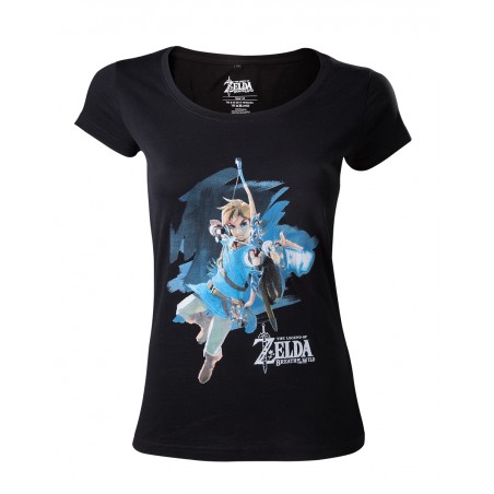 T-shirt - Zelda - Breath of the Wild - Link with Bow - Women's T-shirt - XL Femme 
