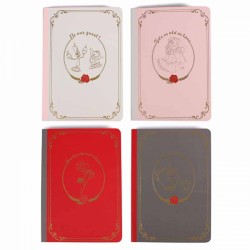 Carnet de Notes - La belle et la Bête - Disney - (Set de 4) - A6