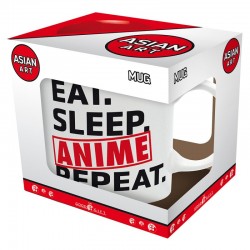 Mug - EAT SLEEP ANIME REPEAT - Asian Art 